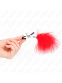 PINZAS PARA PEZONES CON PLUMA KINK ROJO 7 CM DE LA MARCA KINK NIPPLE GRIP