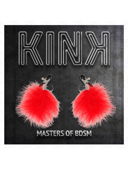 PINZAS PARA PEZONES CON PLUMA KINK ROJO 7 CM DE LA MARCA KINK NIPPLE GRIP