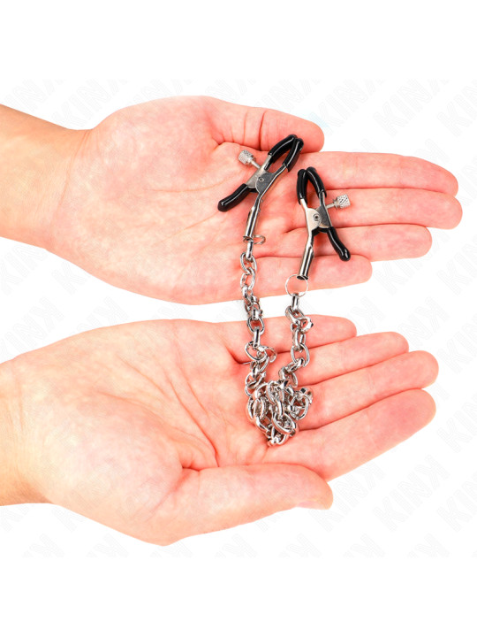 PINZAS PARA PEZONES CON CADENA KINK - ESTIMULACIÓN BDSM DE LA MARCA KINK NIPPLE GRIP
