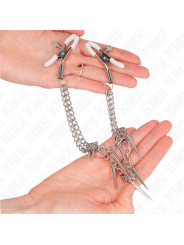 PINZAS PARA PEZONES CON CADENA DE PÚAS KINK 30 CM DE LA MARCA KINK NIPPLE GRIP