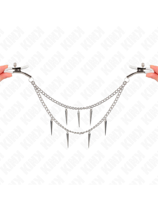 PINZAS PARA PEZONES CON CADENA DE PÚAS KINK 30 CM DE LA MARCA KINK NIPPLE GRIP