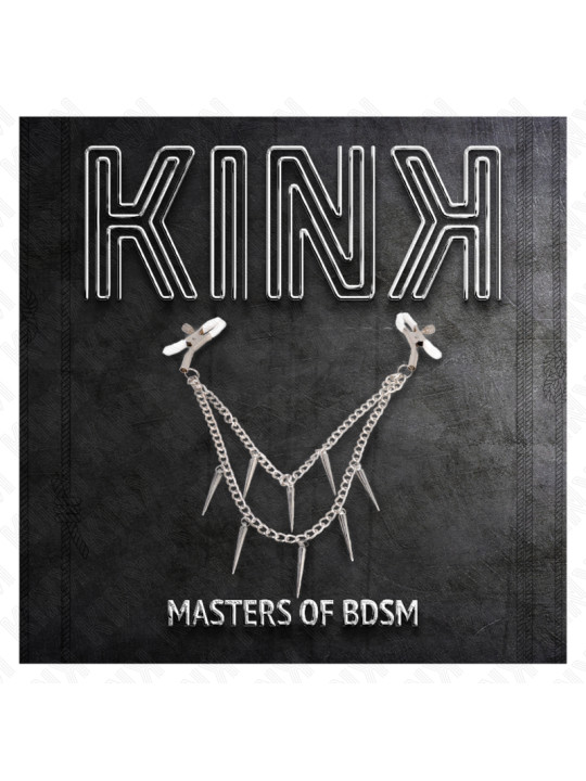 PINZAS PARA PEZONES CON CADENA DE PÚAS KINK 30 CM DE LA MARCA KINK NIPPLE GRIP