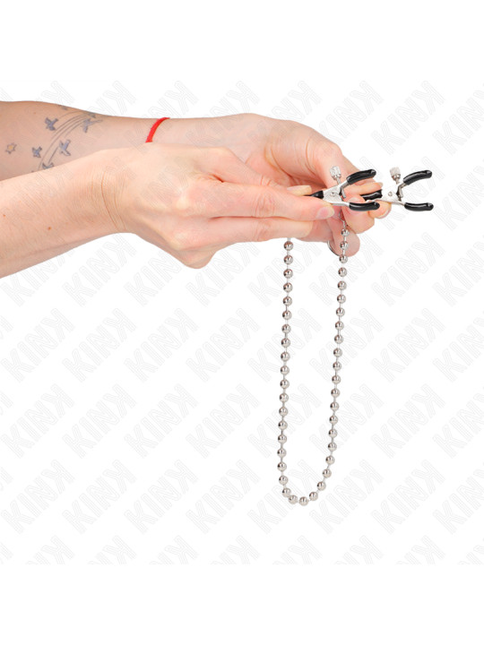 PINZAS PARA PEZONES CON CADENA DE BOLAS KINK 30 CM DE LA MARCA KINK NIPPLE GRIP