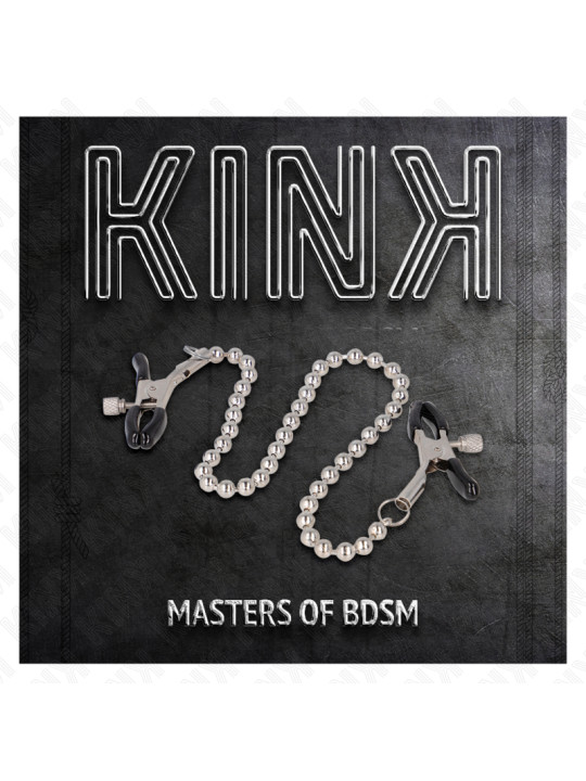 PINZAS PARA PEZONES CON CADENA DE BOLAS KINK 30 CM DE LA MARCA KINK NIPPLE GRIP