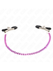 PINZAS PARA PEZONES CON CADENA VIOLETA KINK 30 CM DE LA MARCA KINK NIPPLE GRIP