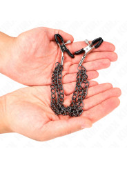 PINZAS PARA PEZONES CON CADENAS KINK - NEGRO 20/23/28 CM DE LA MARCA KINK NIPPLE GRIP
