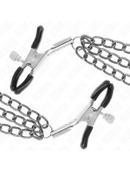 PINZAS PARA PEZONES CON CADENAS KINK - NEGRO 20/23/28 CM DE LA MARCA KINK NIPPLE GRIP