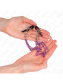 PINZAS PARA PEZONES CON CADENA VIOLETA KINK BDSM DE LA MARCA KINK NIPPLE GRIP