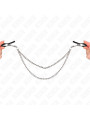 PINZAS PARA PEZONES CON CADENAS KINK PLATEADO 20/23 CM DE LA MARCA KINK NIPPLE GRIP