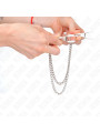 PINZAS PARA PEZONES CON CADENAS PLATEADAS KINK 20/23 CM DE LA MARCA KINK NIPPLE GRIP
