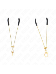 PINZAS PARA PEZONES DORADAS KINK 7 CM DE LA MARCA KINK NIPPLE GRIP