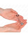PINZAS PARA PEZONES CON CASCABEL PLATEADO KINK 7 CM DE LA MARCA KINK NIPPLE GRIP