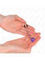 PINZAS PARA PEZONES CON CASCABEL VIOLETA KINK 7 CM DE LA MARCA KINK NIPPLE GRIP