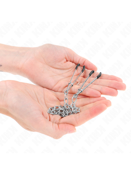 PINZAS PARA PEZONES CON CADENA KINK - ESTIMULACIÓN BDSM DE LA MARCA KINK NIPPLE GRIP