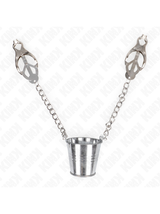 PINZAS PARA PEZONES PLATEADAS KINK - ESTIMULACIÓN BDSM DE LA MARCA KINK NIPPLE GRIP
