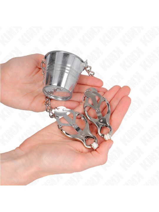 PINZAS PARA PEZONES PLATEADAS KINK - ESTIMULACIÓN BDSM DE LA MARCA KINK NIPPLE GRIP