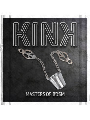 PINZAS PARA PEZONES PLATEADAS KINK - ESTIMULACIÓN BDSM DE LA MARCA KINK NIPPLE GRIP