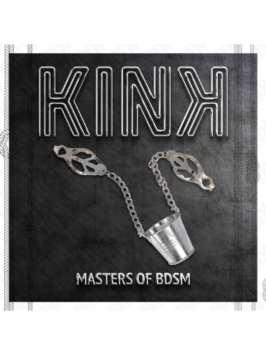 PINZAS PARA PEZONES PLATEADAS KINK - ESTIMULACIÓN BDSM DE LA MARCA KINK NIPPLE GRIP