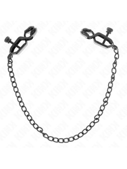 PINZAS PARA PEZONES CON CADENA NEGRA KINK 30 CM DE LA MARCA KINK NIPPLE GRIP