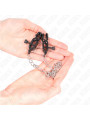 PINZAS PARA PEZONES CON CADENA NEGRO PLATEADO 30 CM DE LA MARCA KINK NIPPLE GRIP