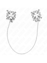 PINZAS PARA PEZONES CON CADENA FLOR METÁLICA KINK DE LA MARCA KINK NIPPLE GRIP