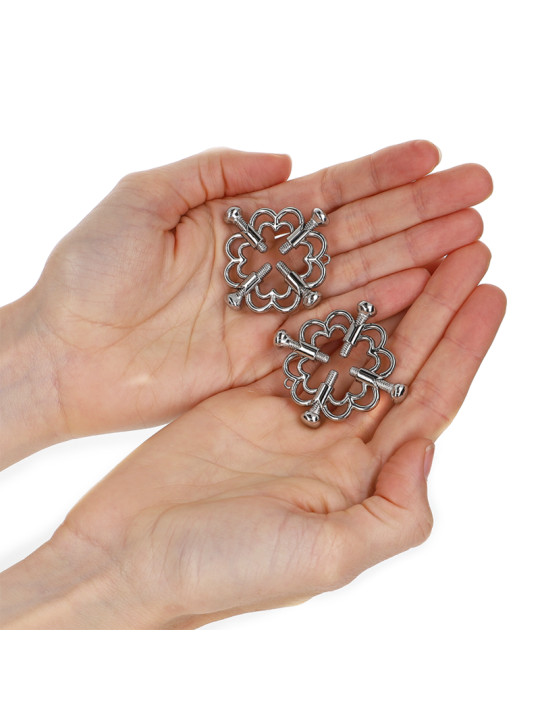 PINZAS PARA PEZONES METÁLICAS CON FLOR KINK DE LA MARCA KINK NIPPLE GRIP