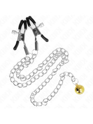 PINZAS PARA PEZONES CON CAMPANA DORADO Y CADENA KINK DE LA MARCA KINK NIPPLE GRIP