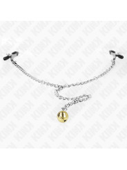 PINZAS PARA PEZONES CON CAMPANA DORADO Y CADENA KINK DE LA MARCA KINK NIPPLE GRIP