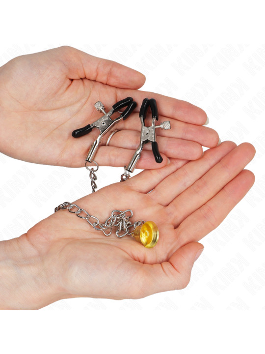 PINZAS PARA PEZONES CON CAMPANA CASCABEL DORADO KINK DE LA MARCA KINK NIPPLE GRIP