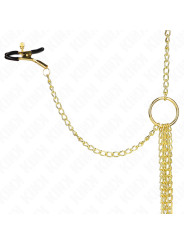 PINZAS PARA PEZONES Y CLÍTORIS 4 ENGANCHES AJUSTABLES DORADO KINK DE LA MARCA KINK NIPPLE GRIP