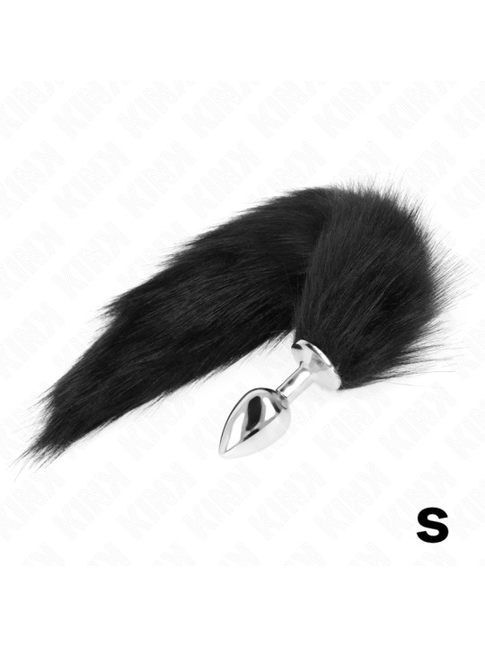 PLUG ANAL CON COLA SINTÉTICA KINK TALLA S NEGRO DE LA MARCA KINK PLEASURE PLUGS