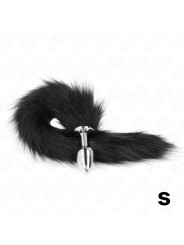 PLUG ANAL CON COLA SINTÉTICA KINK TALLA S NEGRO DE LA MARCA KINK PLEASURE PLUGS