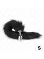 PLUG ANAL CON COLA SINTÉTICA KINK TALLA S NEGRO DE LA MARCA KINK PLEASURE PLUGS