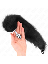 PLUG ANAL CON COLA SINTÉTICA KINK TALLA S NEGRO DE LA MARCA KINK PLEASURE PLUGS