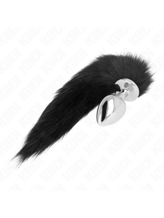 PLUG ANAL CON COLA SINTÉTICA TALLA L NEGRO KINK DE LA MARCA KINK PLEASURE PLUGS
