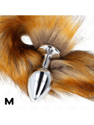PLUG ANAL CON COLA SINTÉTICA KINK TALLA M MARRÓN DE LA MARCA KINK PLEASURE PLUGS