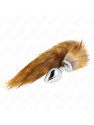 PLUG ANAL CON COLA SINTÉTICA KINK TALLA L MARRÓN DE LA MARCA KINK PLEASURE PLUGS