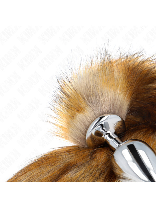PLUG ANAL CON COLA SINTÉTICA KINK TALLA L MARRÓN DE LA MARCA KINK PLEASURE PLUGS