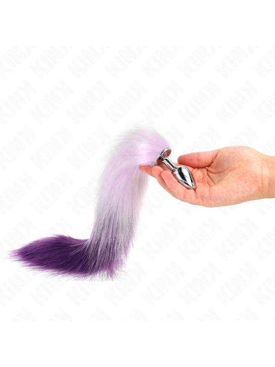 PLUG ANAL CON COLA SINTÉTICA VIOLETA TALLA S KINK DE LA MARCA KINK PLEASURE PLUGS