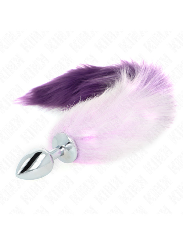 PLUG ANAL CON COLA SINTÉTICA VIOLETA TALLA S KINK DE LA MARCA KINK PLEASURE PLUGS
