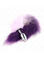PLUG ANAL CON COLA SINTÉTICA VIOLETA TALLA S KINK DE LA MARCA KINK PLEASURE PLUGS