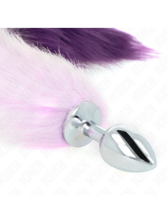 PLUG ANAL CON COLA SINTÉTICA VIOLETA TALLA S KINK DE LA MARCA KINK PLEASURE PLUGS