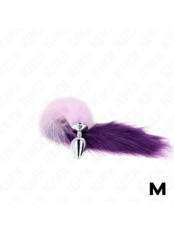 PLUG ANAL CON COLA SINTÉTICA 40 CM VIOLETA TALLA M DE LA MARCA KINK PLEASURE PLUGS