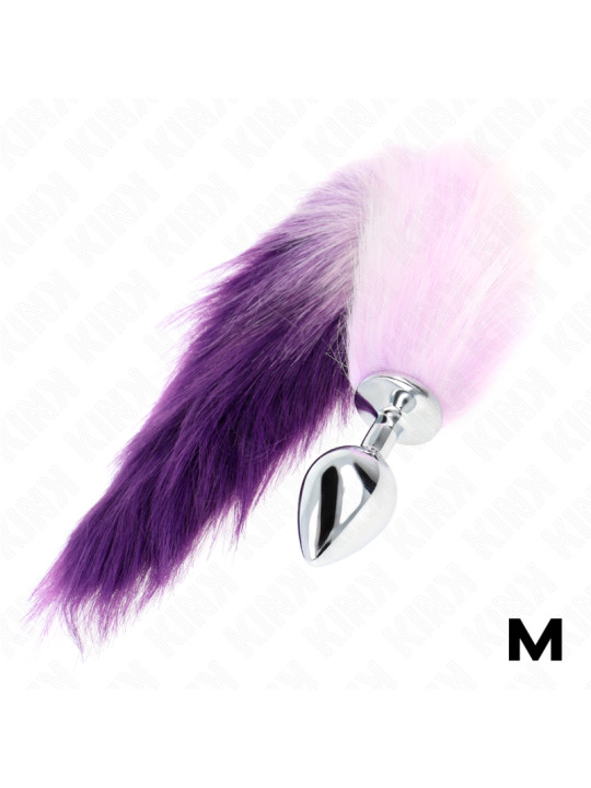 PLUG ANAL CON COLA SINTÉTICA 40 CM VIOLETA TALLA M DE LA MARCA KINK PLEASURE PLUGS