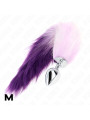 PLUG ANAL CON COLA SINTÉTICA 40 CM VIOLETA TALLA M DE LA MARCA KINK PLEASURE PLUGS