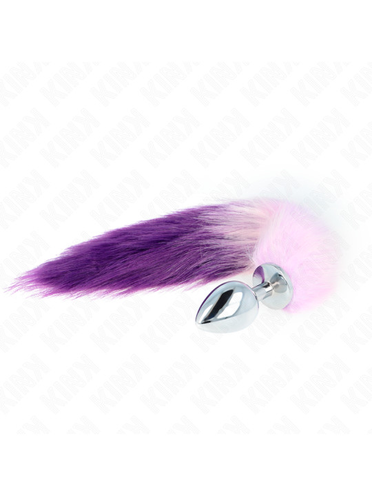 PLUG ANAL CON COLA SINTÉTICA VIOLETA TALLA L KINK DE LA MARCA KINK PLEASURE PLUGS