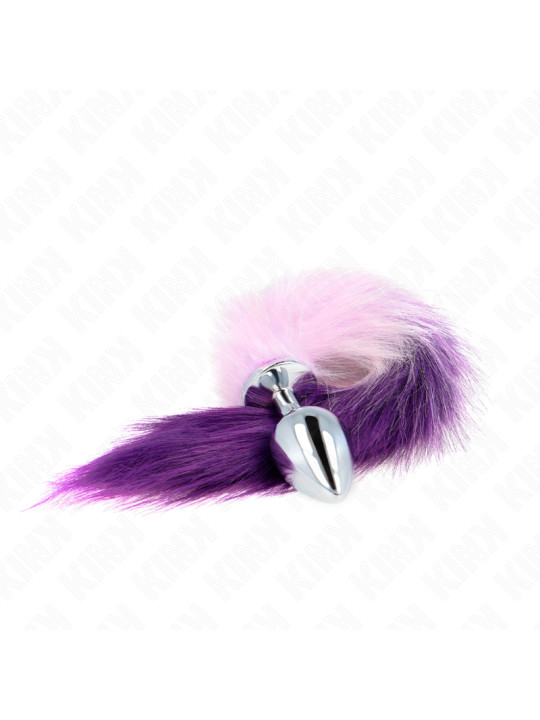 PLUG ANAL CON COLA SINTÉTICA VIOLETA TALLA L KINK DE LA MARCA KINK PLEASURE PLUGS