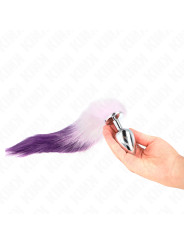 PLUG ANAL CON COLA SINTÉTICA VIOLETA TALLA L KINK DE LA MARCA KINK PLEASURE PLUGS