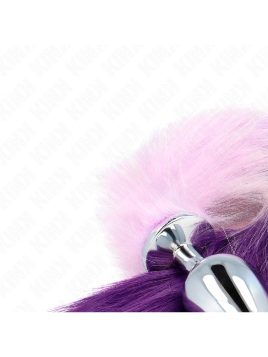 PLUG ANAL CON COLA SINTÉTICA VIOLETA TALLA L KINK DE LA MARCA KINK PLEASURE PLUGS