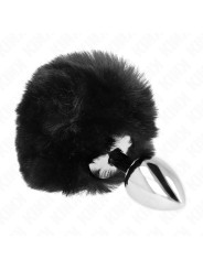 PLUG ANAL CON COLA DE CONEJO SINTÉTICA KINK NEGRO DE LA MARCA KINK PLEASURE PLUGS